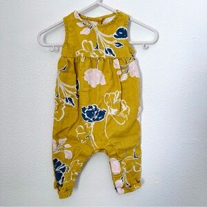 Carter's Mustard Yellow Floral Jumpsuit
